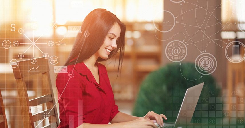 Digital Business featured image MBA in Finance student analyzing digital financial data